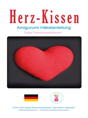 cover image of Herz-Kissen Amigurumi Häkelanleitung